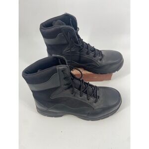 Black Tactical Work Boots Military Style Lace Up Ankle Boots-Size‎ 14-Very Clean